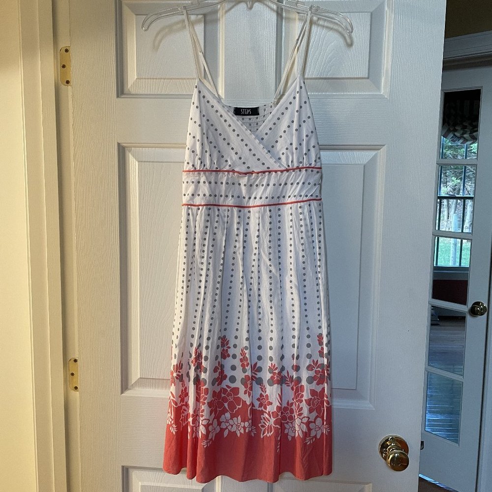 STEPS plaid floral striped dress